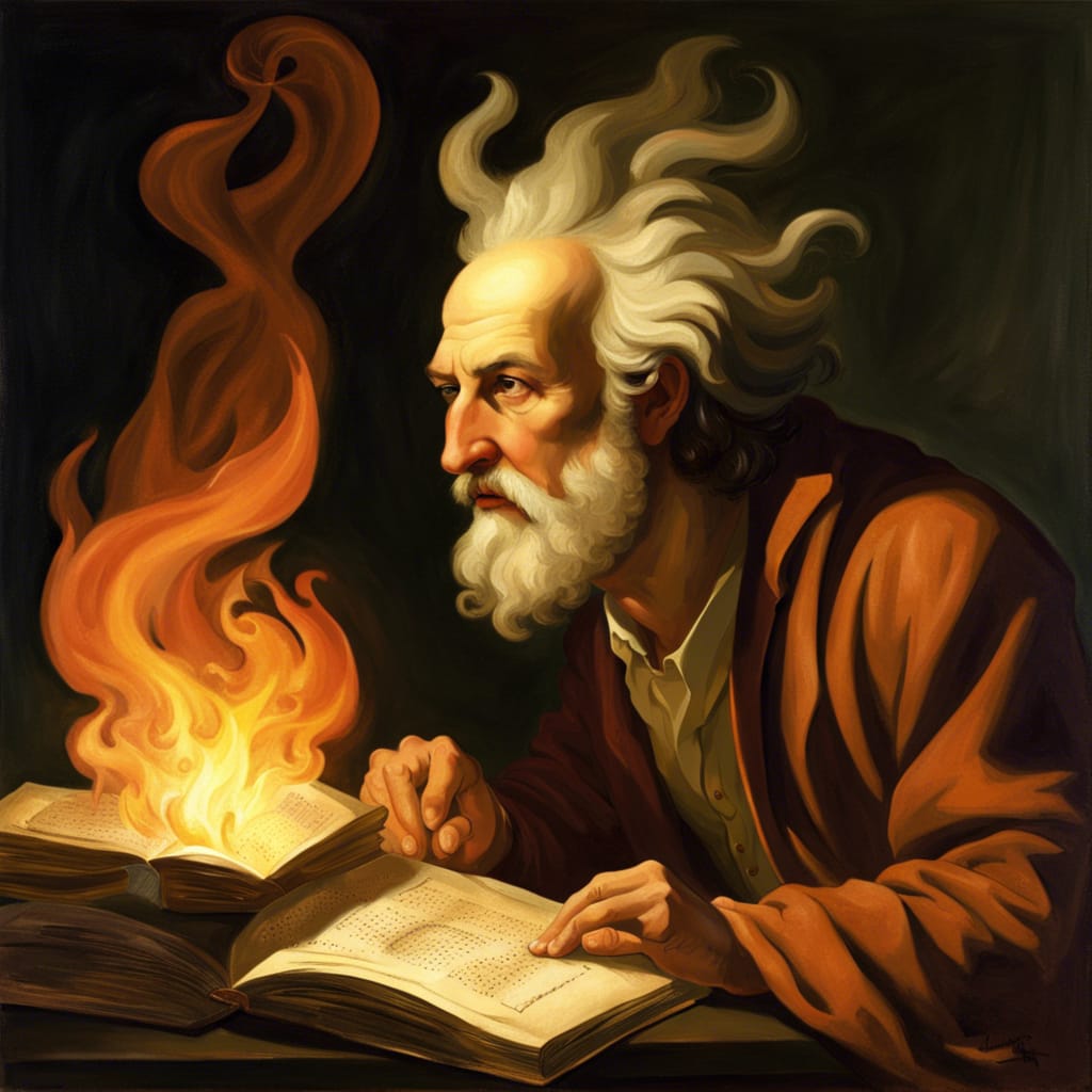 a philosophers intellectual fire roaring asunder
