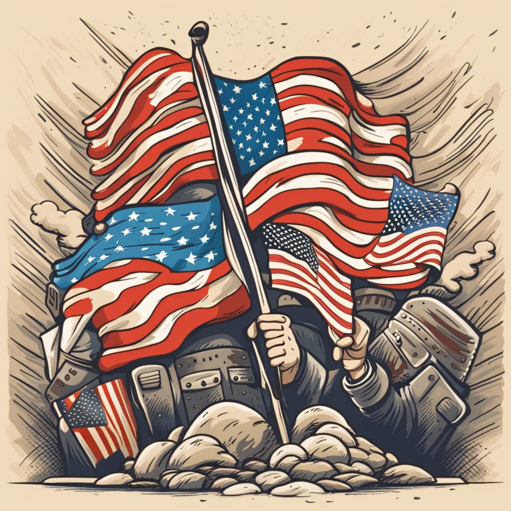 an illustration symbolizing patriotism vs nationalism